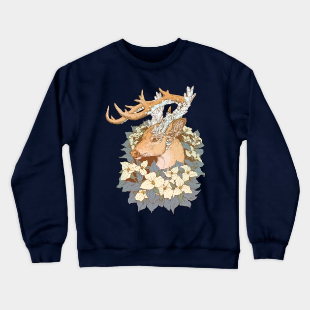 Non-typical Blue Quartz Buck Crewneck Sweatshirt by Plaguedog